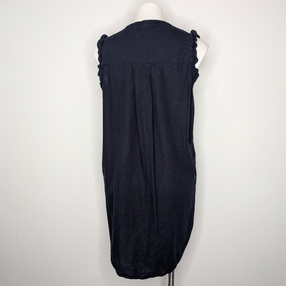 4our Dreamers Blue Linen Blend Dress M - Picture 5 of 8